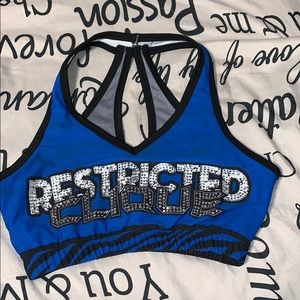 california allstars restricted clique sports bra